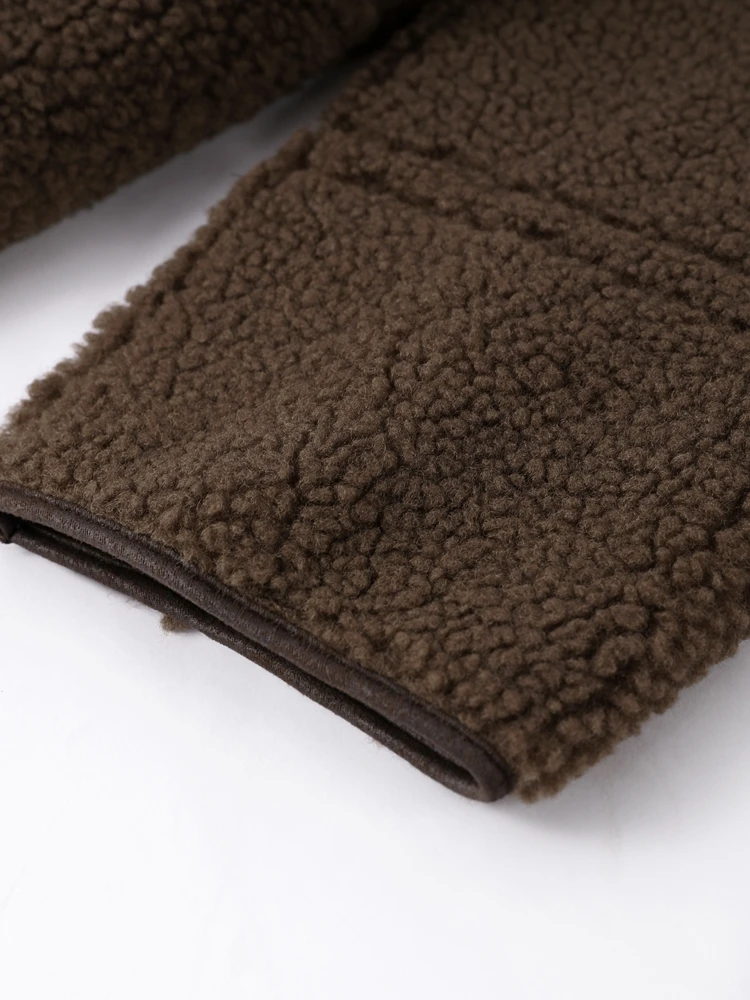 Damen-Wintermäntel, Reversknopf, wendbar, Bomberjacken, Herbst 2022, weiblich, langärmelig, Taschenmantel, modische Damen-Oberbekleidung – Detail 15
