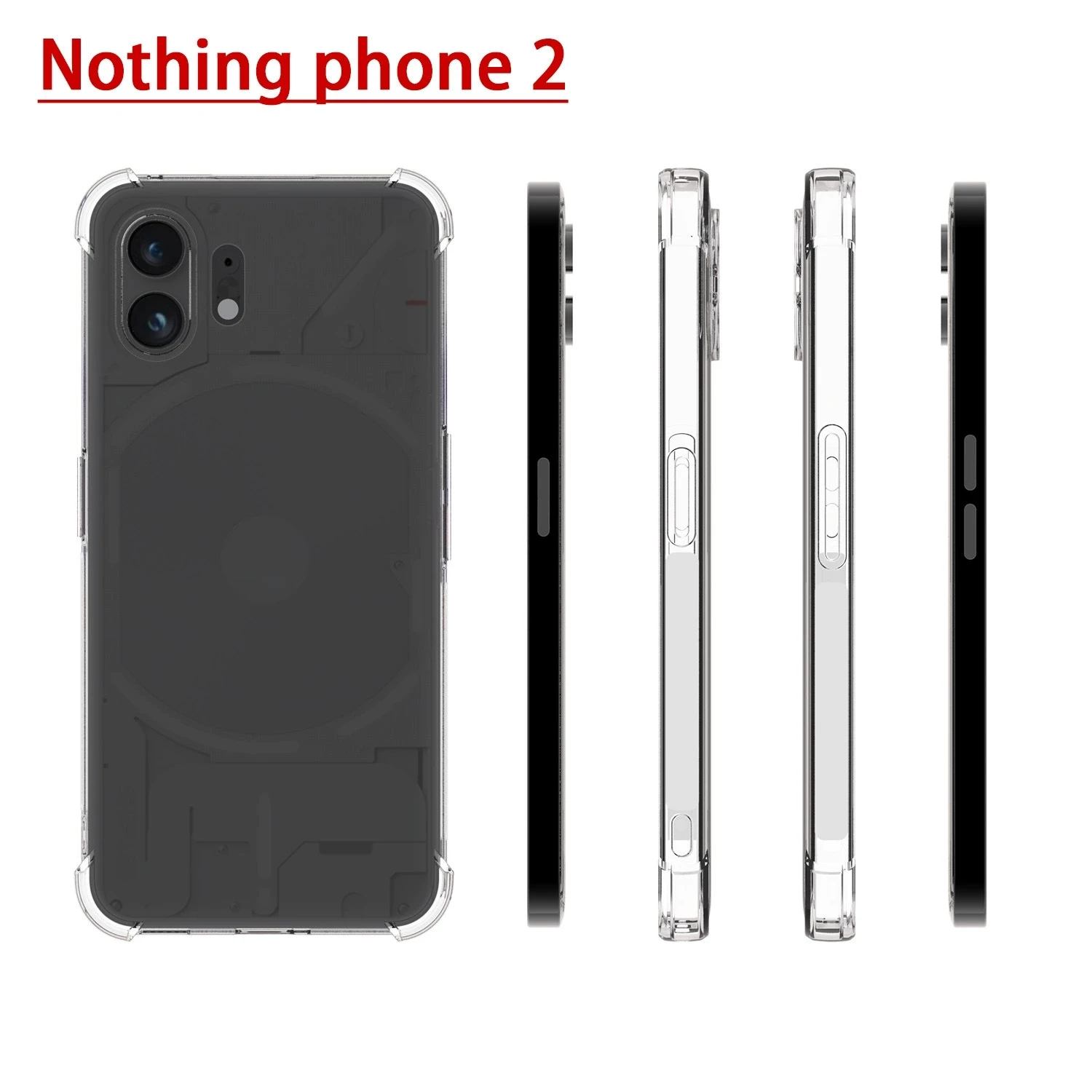 Funda stoßfeste, transparente Silikonhülle für Nothing 2, transparente Hülle für Nothing Phone 2 Cover – Detail 5