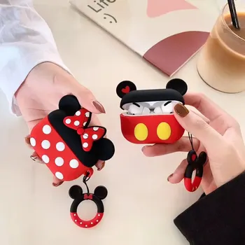 Polka Dot Minnie Mickey Airpods Pro 2 Bluetooth-Kopfhörer hülle kompatible Silikon-Soft shell