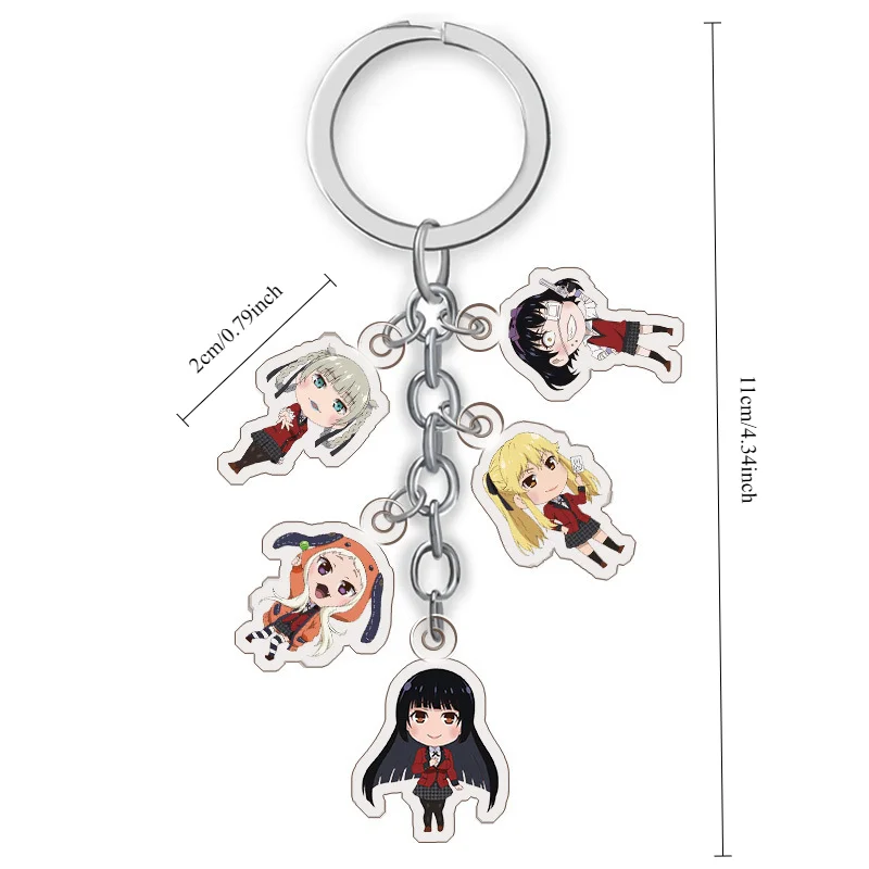 Kakegurui Yomotsuki Runa Jabami Yumekoi Niedliche Anime-Schlüsselanhänger Anime-Schlüsselanhänger Taschenanhänger Cos-Zubehör – Detail 7