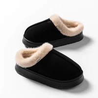 Pantoufles moelleuses pour femmes, pour l'automne et l'hiver, semelle épaisse EVA, antidérapantes, chaudes, chaussures de maison unisexes 4