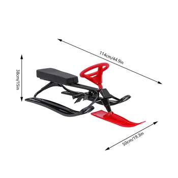 220.5lb Capacity Snow Scooter Ski Balance Snowboards Sled Scooter Skate Stable Board kart Universal Sled Skiing Board for Kids 2