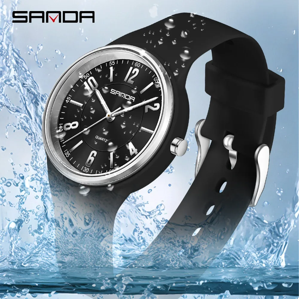 Elegant Quartz Watch with Large Dial - Unisex Lightweight Waterproof Timepiece with Luminous Display