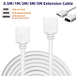 Multicolor LED Strip Extension Cable with Pin Adapter - Various Lengths and Connector Options - 5 Pin (3 m)