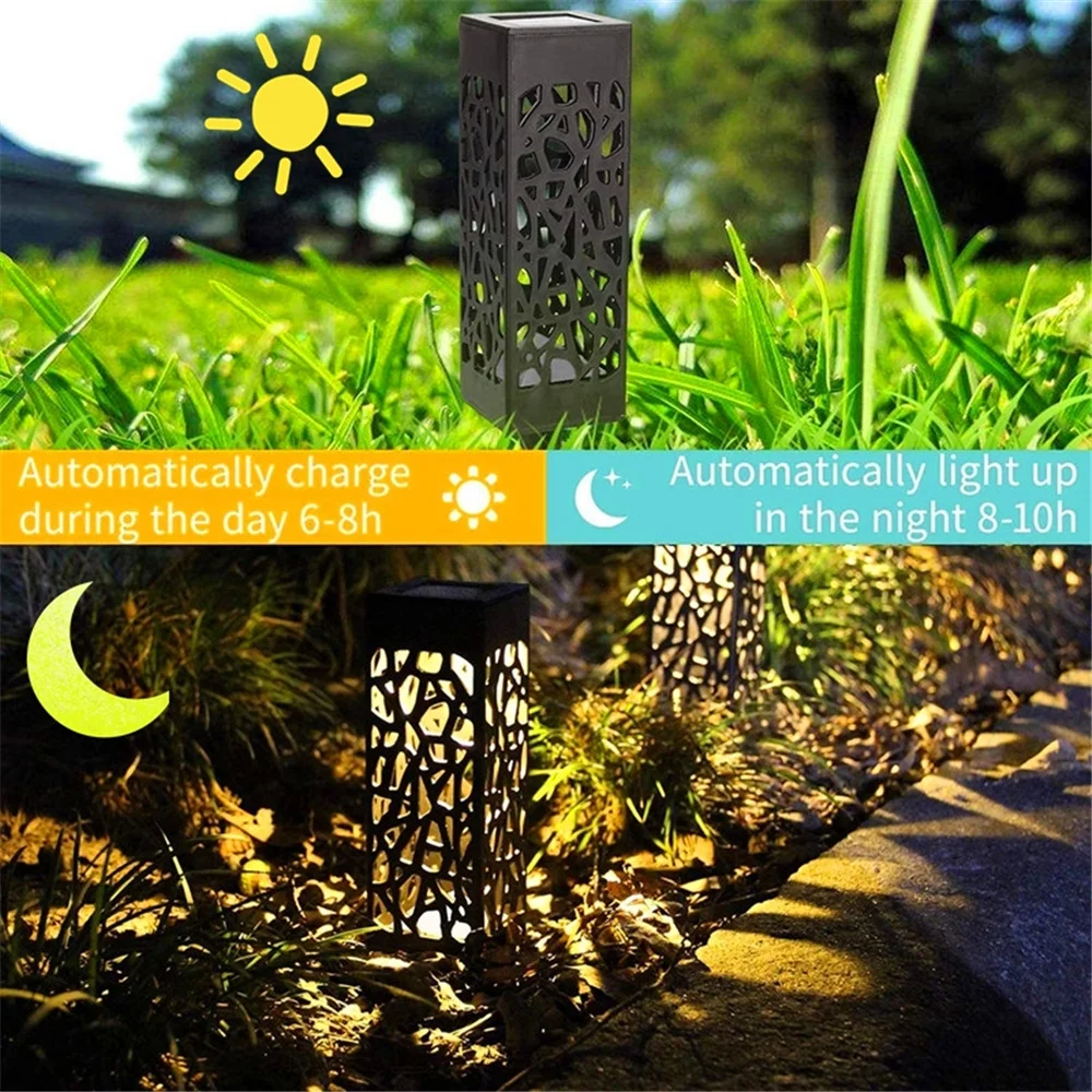 solar stake lights Solar LED Garden Lights Waterproof Path Lights Outdoor Halloween Christmas Decorative Landscape Lighting for Patio Yard Garden solar lamp outdoor