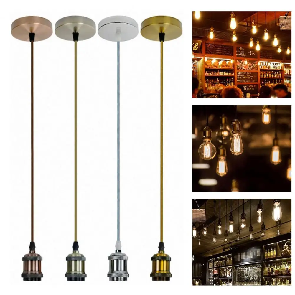 Decorative Lamp Accessory Lamp Holder with 1m Cable Vintage Style E27 Pendant Light Cord Kit with Screw-in Socket for Easy lamp holder lamp bulb holder lamp base