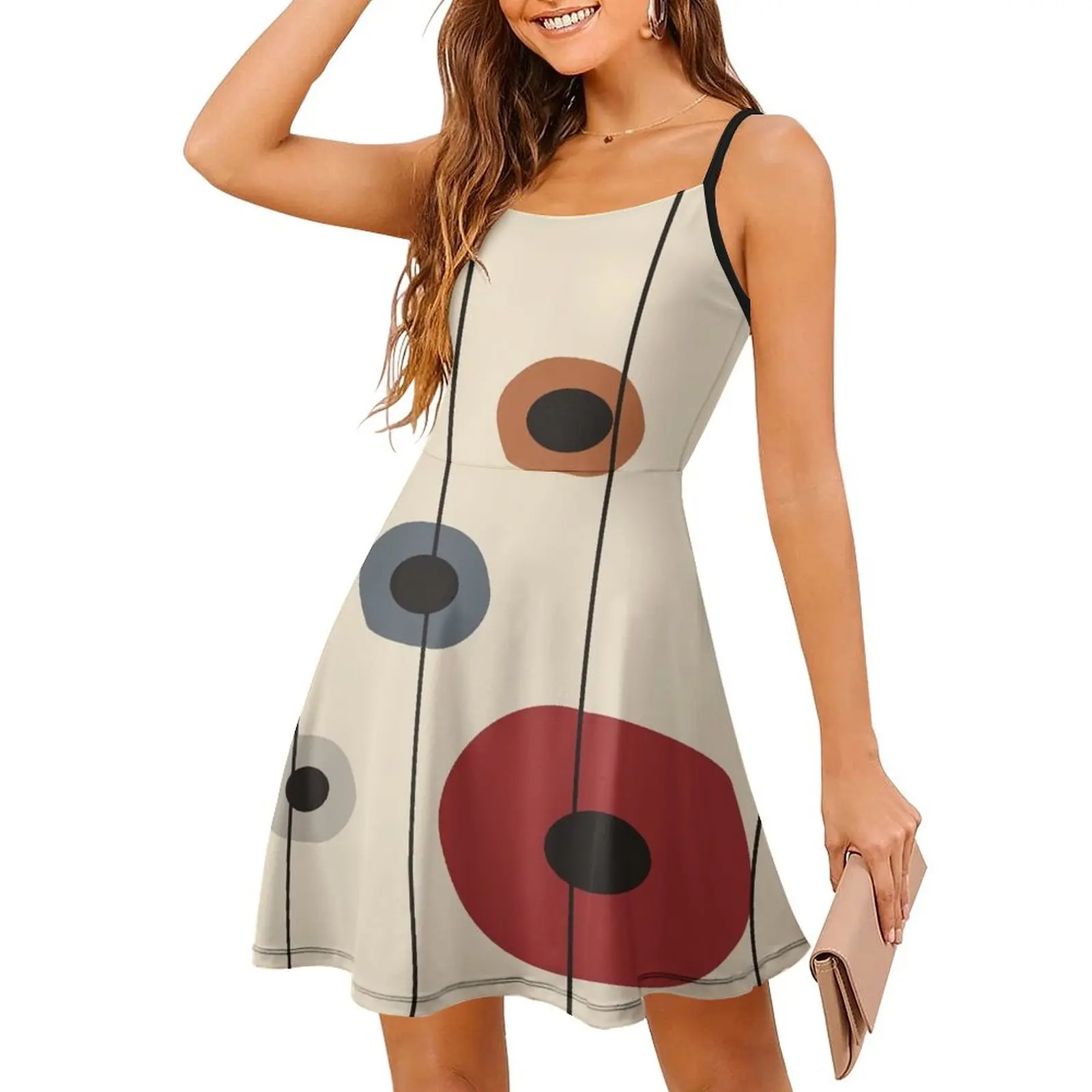 

Abstract Circles Sling Dress dresses for women 2024 women's evening dresses fairy dress