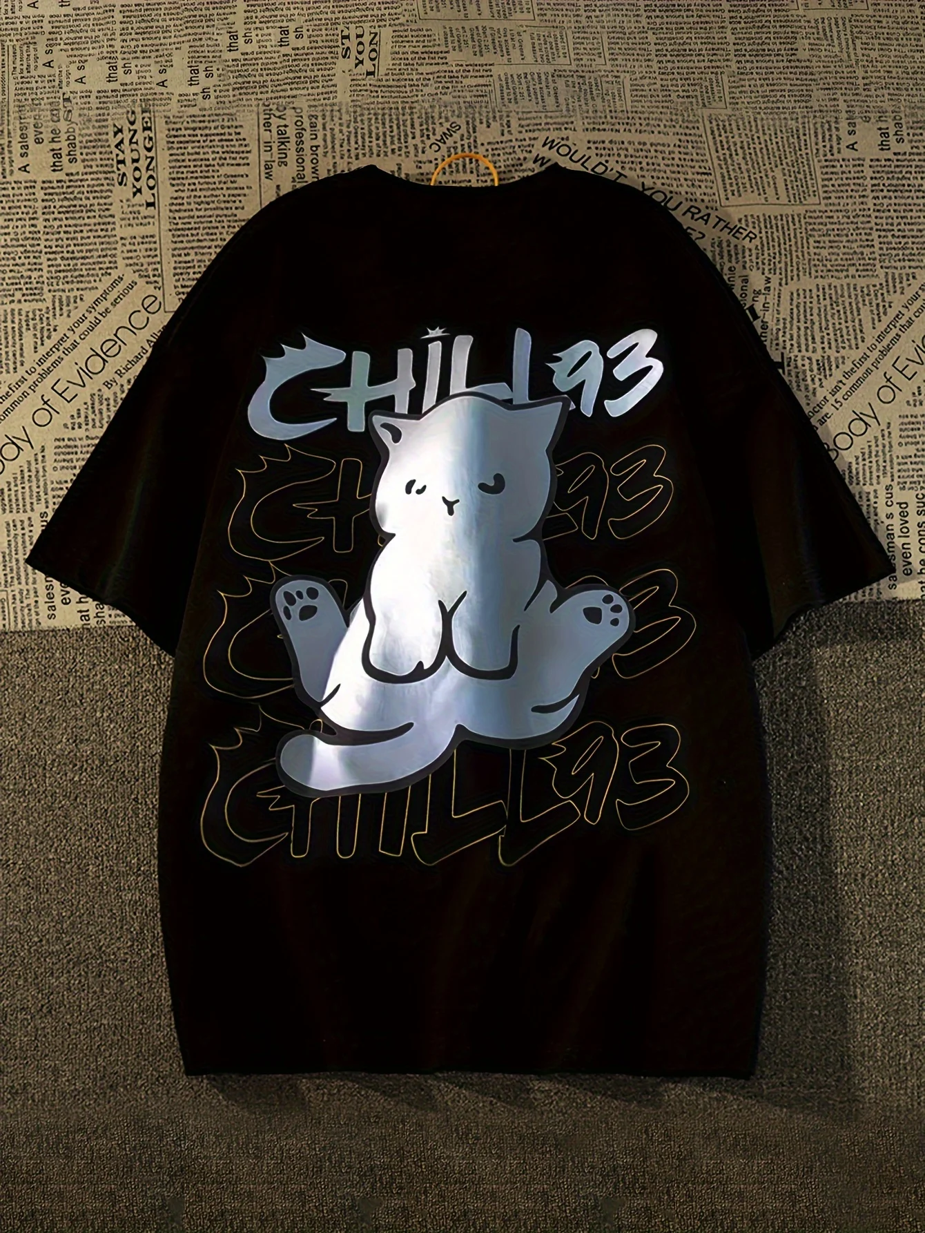 Hot Sale Men Women Casual Short Sleeve T Shirt Fashion Cartoon Black Cat Print TShirt Cotton T-Shirt Kids Top Clothing