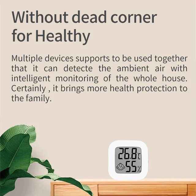 Smart Zigbee Temperature And Humidity Detector Sensor APP Real Time Monitoring LCD Screen Diaplay Works With Zigbee2mqtt Ho 6