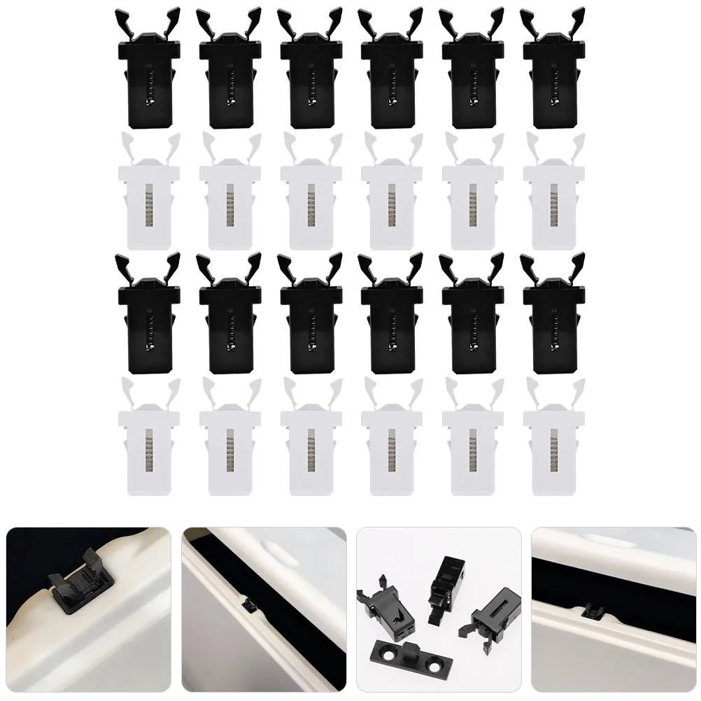 

24pcs Plastic Door Latch Universal Mini Press Latch Furniture Cabinet Door Lock