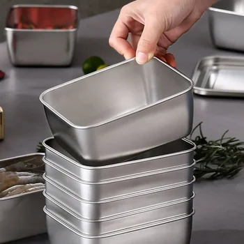 Stainless Steel Serving Tray Set 1