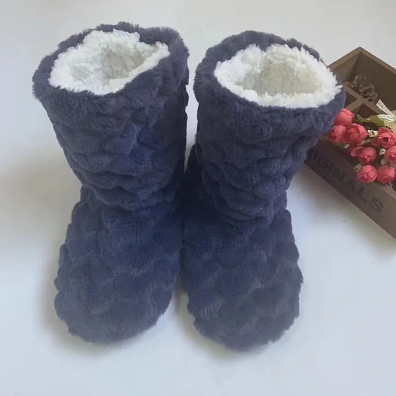 Dicke Thermische Socken Männer Frauen Winter Warmes Zuhause Weiche Verdickte Plus Samt Schlafen Anti Slip Boden Pantoffel Socke Für Weihnachten – Detail 14