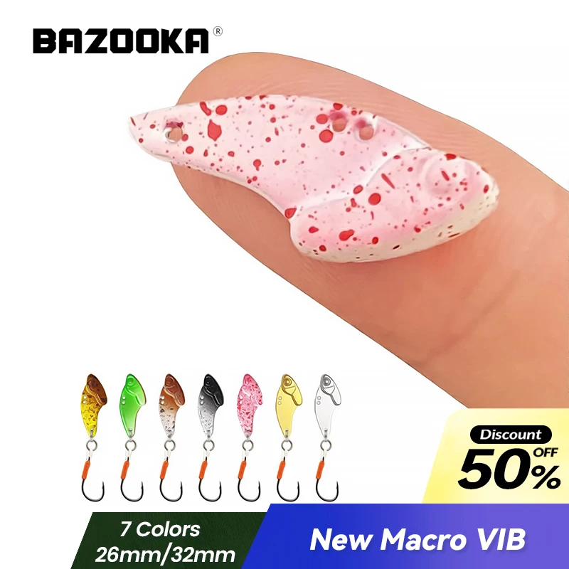 

Bazooka VIB Slow Jig Metal Bait Fishing Lure Artificial Hard Boat Jigging Feather Spoon Lead Sinking Bionics Bass Pike Winter