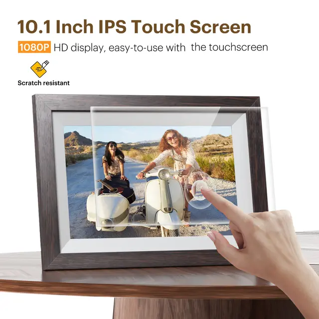 Cornice Digitale WiFi 10.1 Pollici Frameo - Touch Screen IPS - 32 GB - Rotazione Automatica