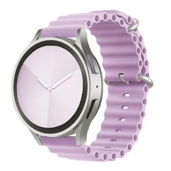 Silicone Ocean Bracelet - 20mm Strap - 22mm watch band (Light purple 20)