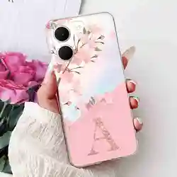 Fashion Flower Crown Soft Silicone TPU Phone Case Cover, A - Z Alphabet Design - Oppo A5x 4G 5G (3A)