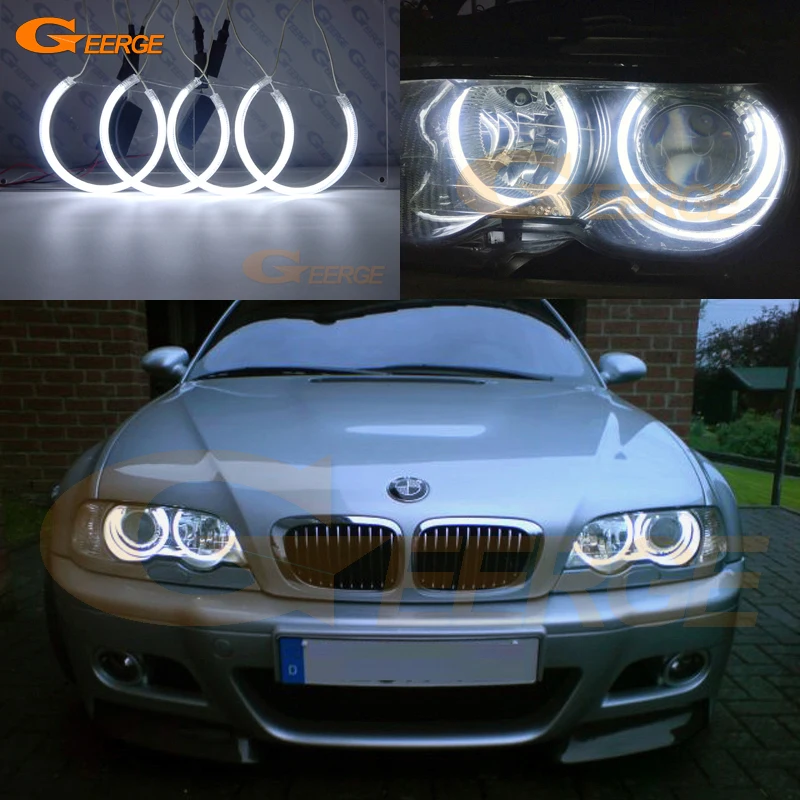 Excellent Ultra Bright Ccfl Angel Eyes Halo Rings Kit Day Light For Bmw
