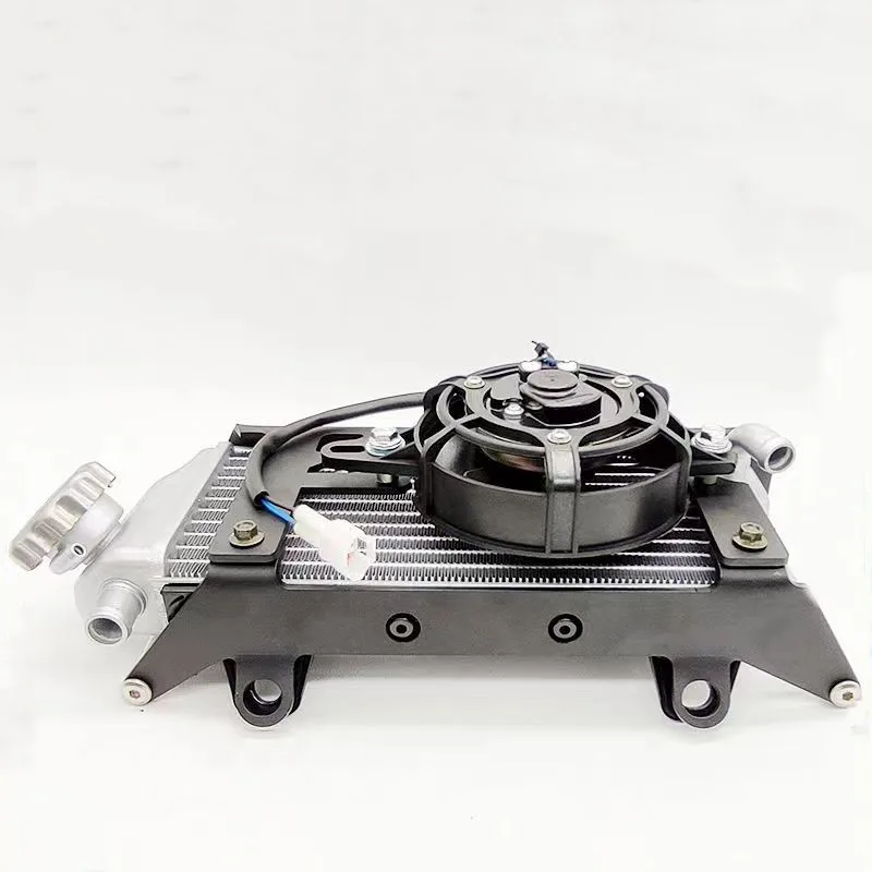 CQJB Hengjian 2Stroke 250 Cross-country Motorcycle Left Right Water Tank and Bracket Fan