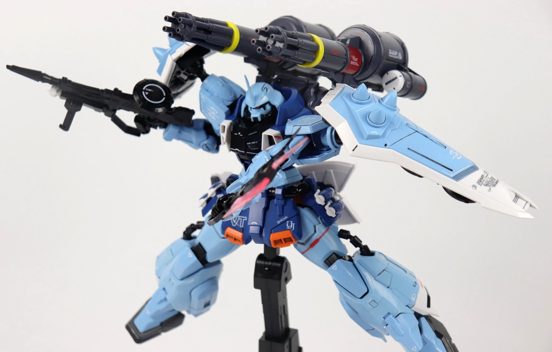 SLASH ZAKU PHANTOM Blue Action Toy Figures, Brinquedos de montagem