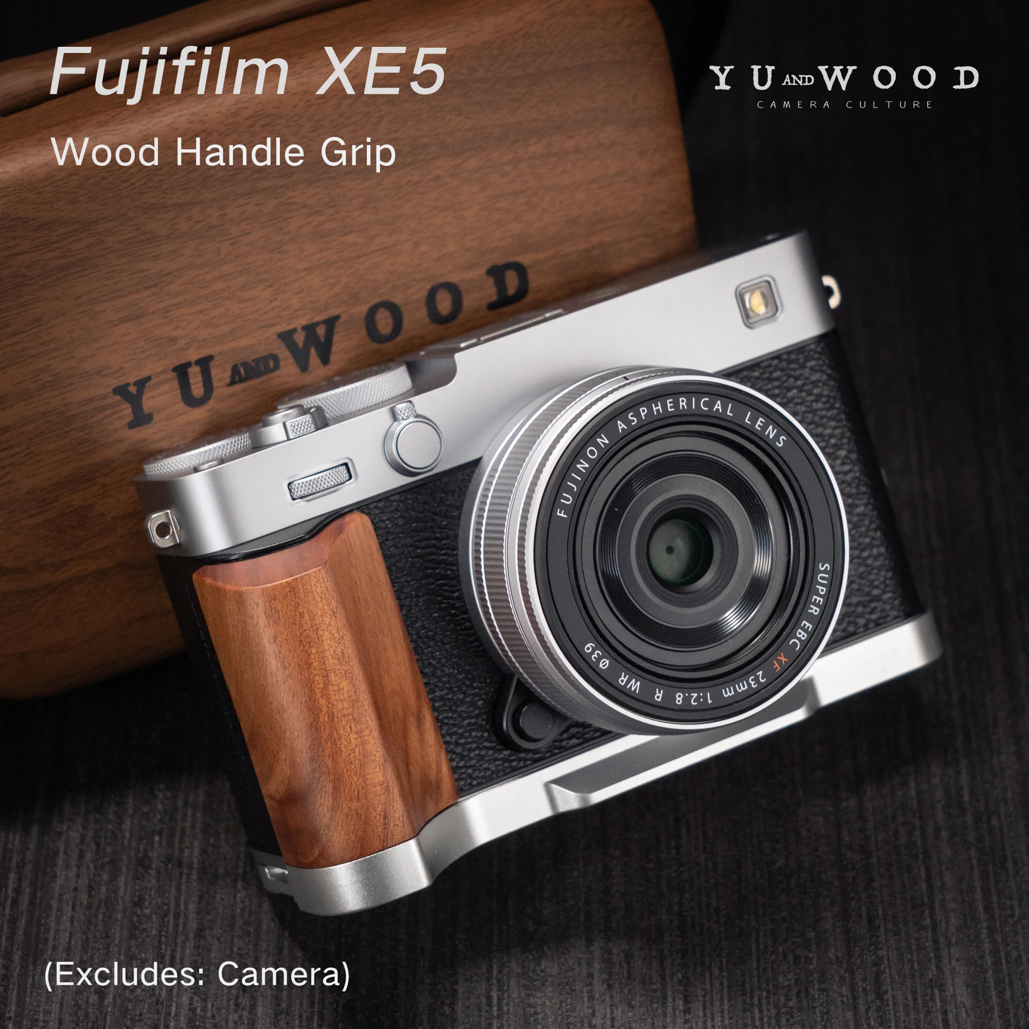 Handmade Wooden Camera Hand Grip L Plate Quick Release Holder For