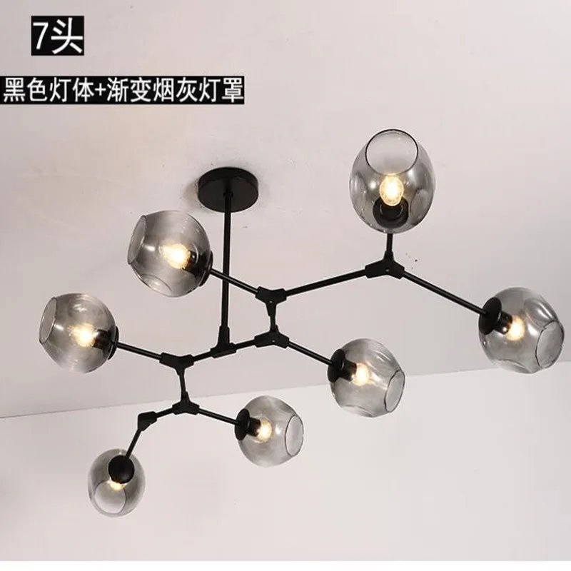 

Modern Glass LED Chandelier Ball Lighting Lustre for Living Room Villa Bedroom Pendant Lamp Indoor Decoration Kitchen Fixtures