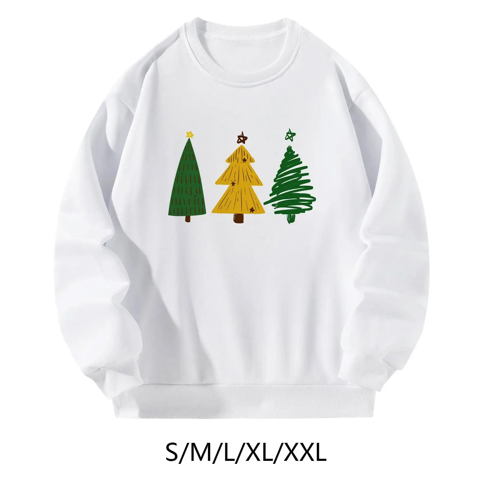

Pullover Sweatshirt White Y2K Shirt Trendy No Hood Men Women Crewneck Sweatshirt for Autumn Going Out Teen Girls Shopping Travel