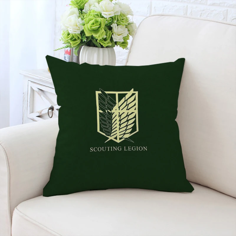 

50x50cm Sofa cushion cover anime A-Attack on titan double-sided printed custom pillowcase chair waist backrest gift 40x40cm