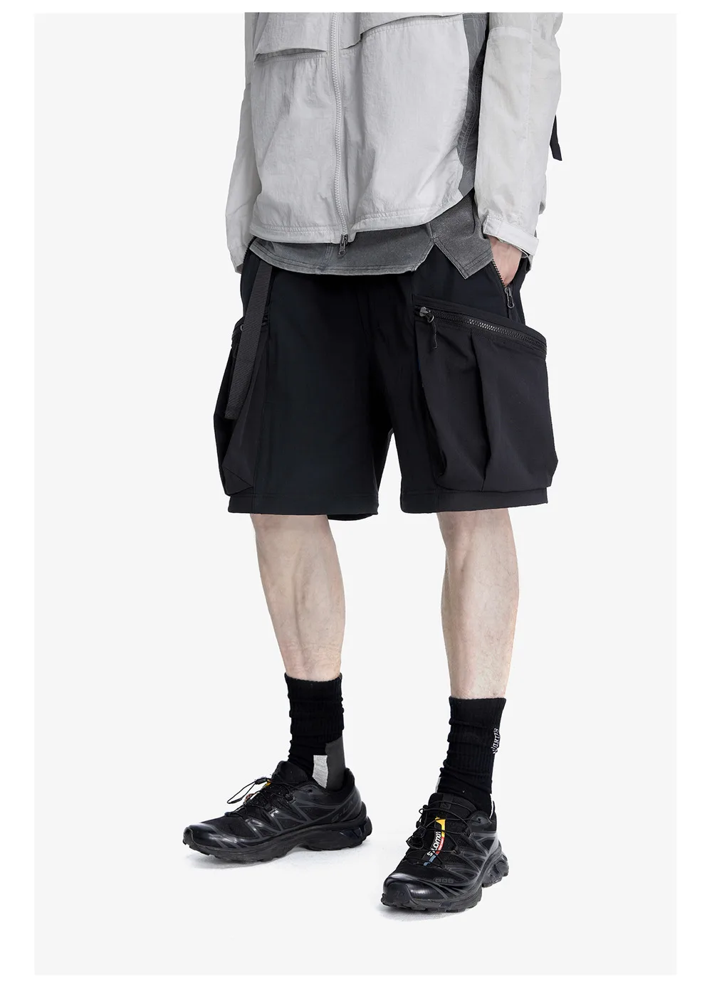 Reindee Lusion 23ss 208 2-in-1  detachable patchwork color block pants dwr coating multiple pockets techwear gorpcore warcore