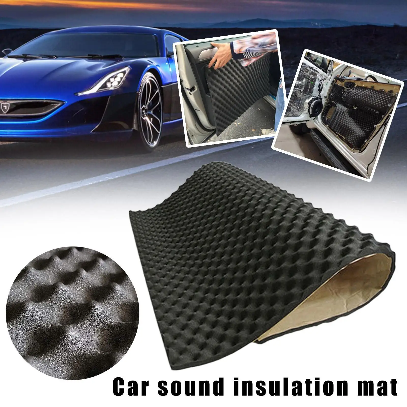 Car Bonnet Sound Proofing Hood Insulation Deadener Mat Foam Auto Studio  Sound Acoustic Absorption Car Heatproof Wave Foam - Sound & Heat Insulation  Cotton - AliExpress