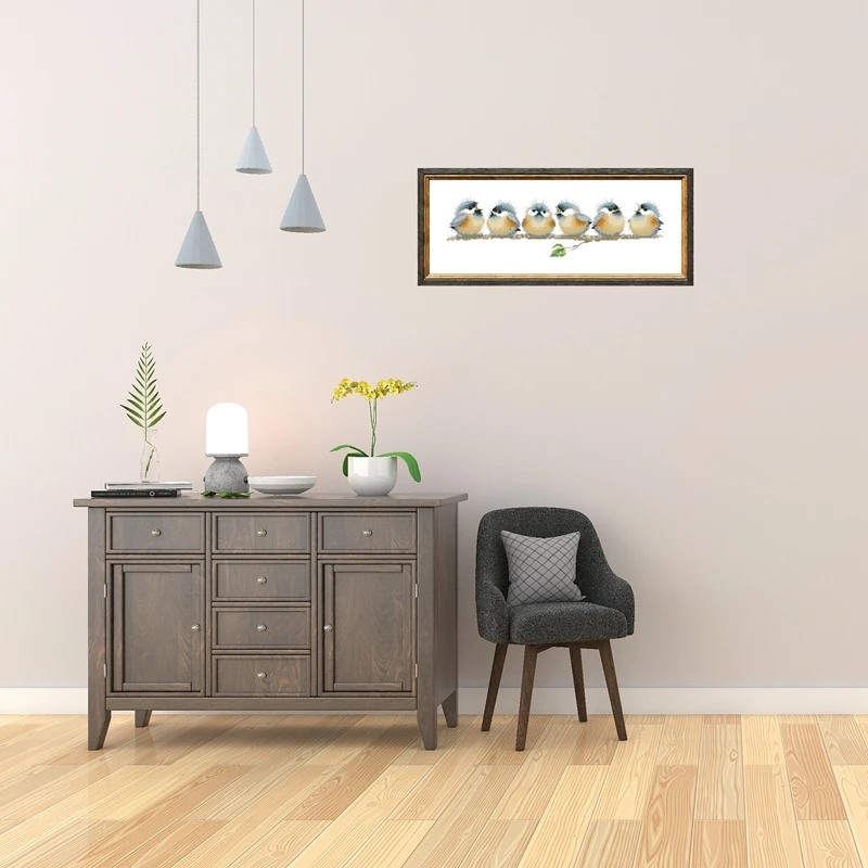 Cross Stitch Kit Cross Stitch Tools Chorus Line cross stitch kit animal birds 18ct 14ct 11ct white fabric cotton thread embroidery DIY handmade needlework cross stitch kit,cross stitch tools
