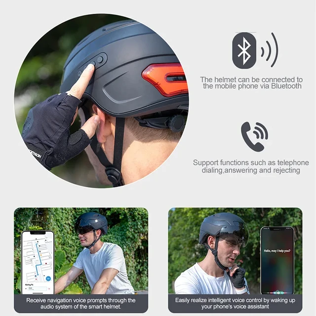 Casco de bicicleta para adulto  Con cámara deportiva de 1080P