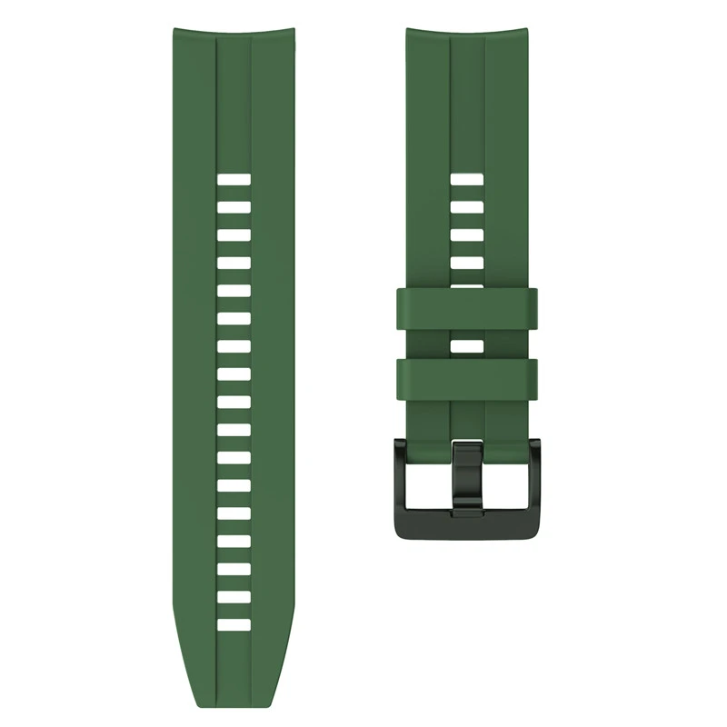 Silicone Sport Watch Band with Black Buckle - 22mm Smart Wrist Strap, Universal Fit