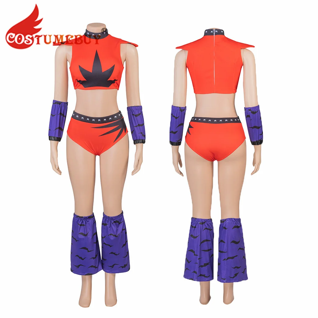 

Roxy Wolf Cosplay Costume Women Sexy Crop Top and Shorts Outfits with Calf Covers Full Set Halloween Party Suit