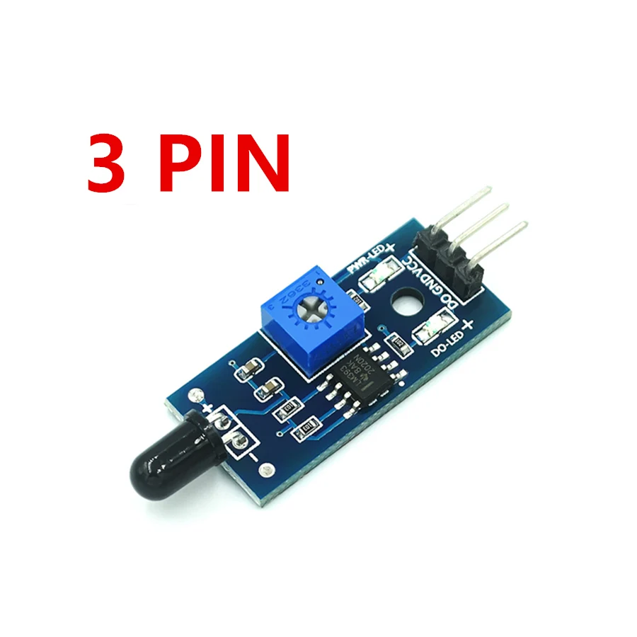 Lm393 3 / 4 Pin Ir Vlamdetectie Sensor Module Branddetector Infrarood Ontvanger Module Voor Arduino Diy Kit