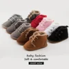 KIDSUN Winter Baby Snow Booties Warm Infant Boy Girl Toddler Shoes Rubber Sole Anti-slip Soft Newborn First Walkers Crib Shoes 1