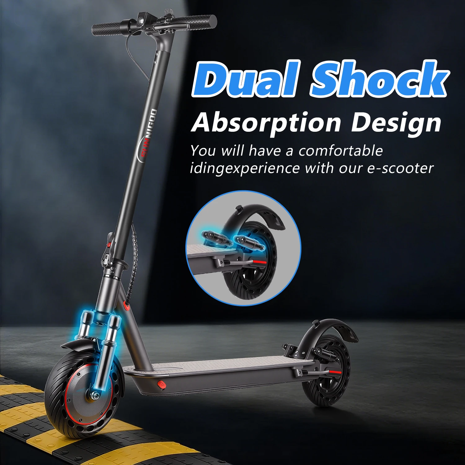 SUNNIGOO N7MAX Scooter elettrico da 10 pollici 500W Motore Dual Assorbimento degli urti Scooter per adulti 35KM/H 12.5Ah 40KM Gamma Scooter - immagine 2
