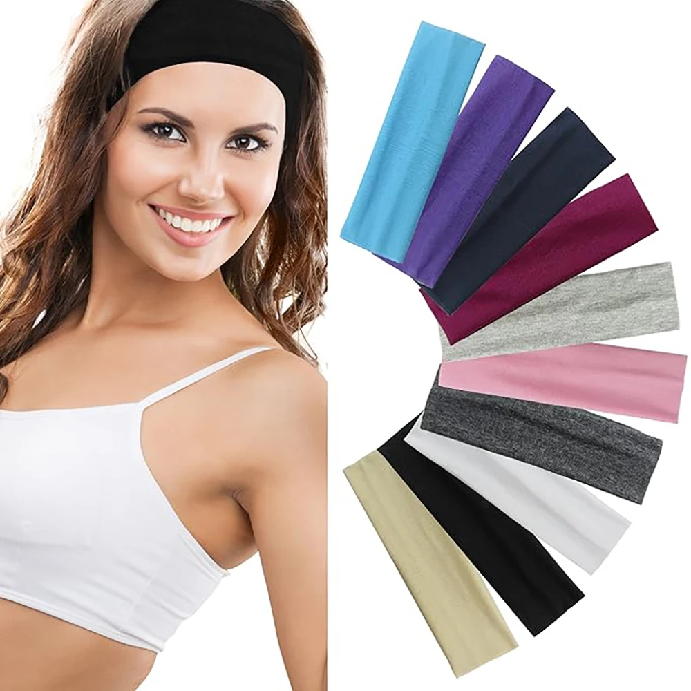 

Женская эластичная повязка для волос, для фитнеса, бега, йоги