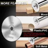 PVC Pipe Inside Cutter with 1/4Inch Hex Shank, Plumbing Inside Cutter Internal Pipe Cutter, 5Pcs Saw Blades 3