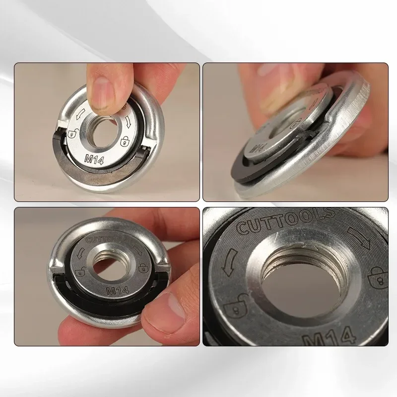 Quick Release Flange Nut M14 M10 Thread Angle Grinder Locking Nut 5Pcs