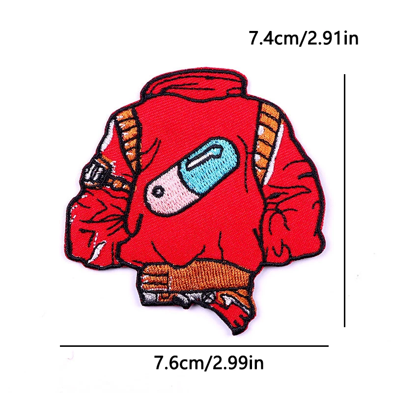 Wolf Strong Animal bestickte Aufnäher für Hut, Kleidung, Dekoration, zum Aufbügeln auf Jeans, persönliche Abzeichen, Aufkleber, Herz, Blut – Detail 32