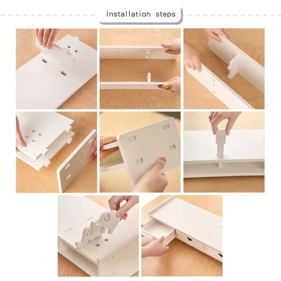 Description Picture 6 of itemComputer Stand Desk Monitor Laptop Stand Support Table Desktop Rack Multi-function Storage Rack Drawer Office Dormitory Storage