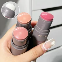 Tri-color Blush Stick Waterproof Strong coverage Blush Facial Brightening Profile Suitable for all skin tones 1