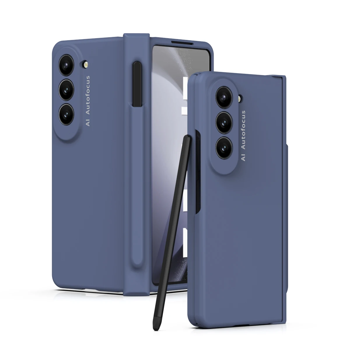 Coque de téléphone Samsung Galaxy Z Fold 5 5G, pour Fold5 Slim S, support de fente pour stylo, charnière, couvercle en plastique avec protecteur d'écran avant_voghion.com