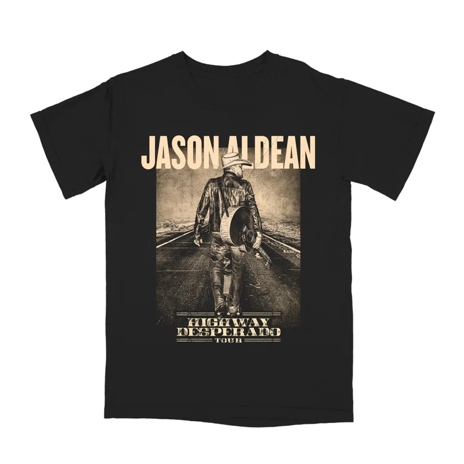 Nuova Rara Camicia Di Jason Aldean Highway Desperado Tour Gift Family Shirt 1 Cm1500 Maniche Lunghe O Corte