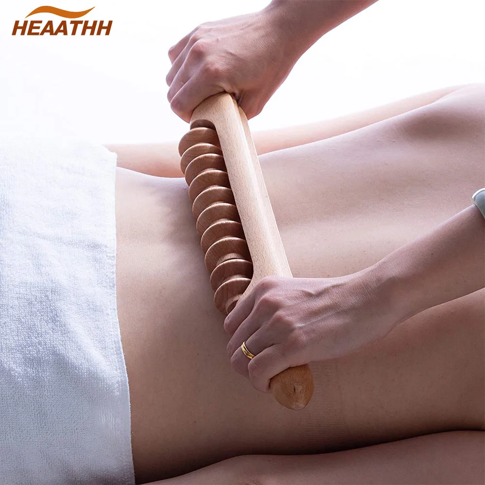 Lymphatic Drainage Massage Roller Wooden Therapy Massage Tool Handheld Trigger Point Manual Muscle Relaxation Rolle Stick rolle thirza und ihre sohne 2 cd