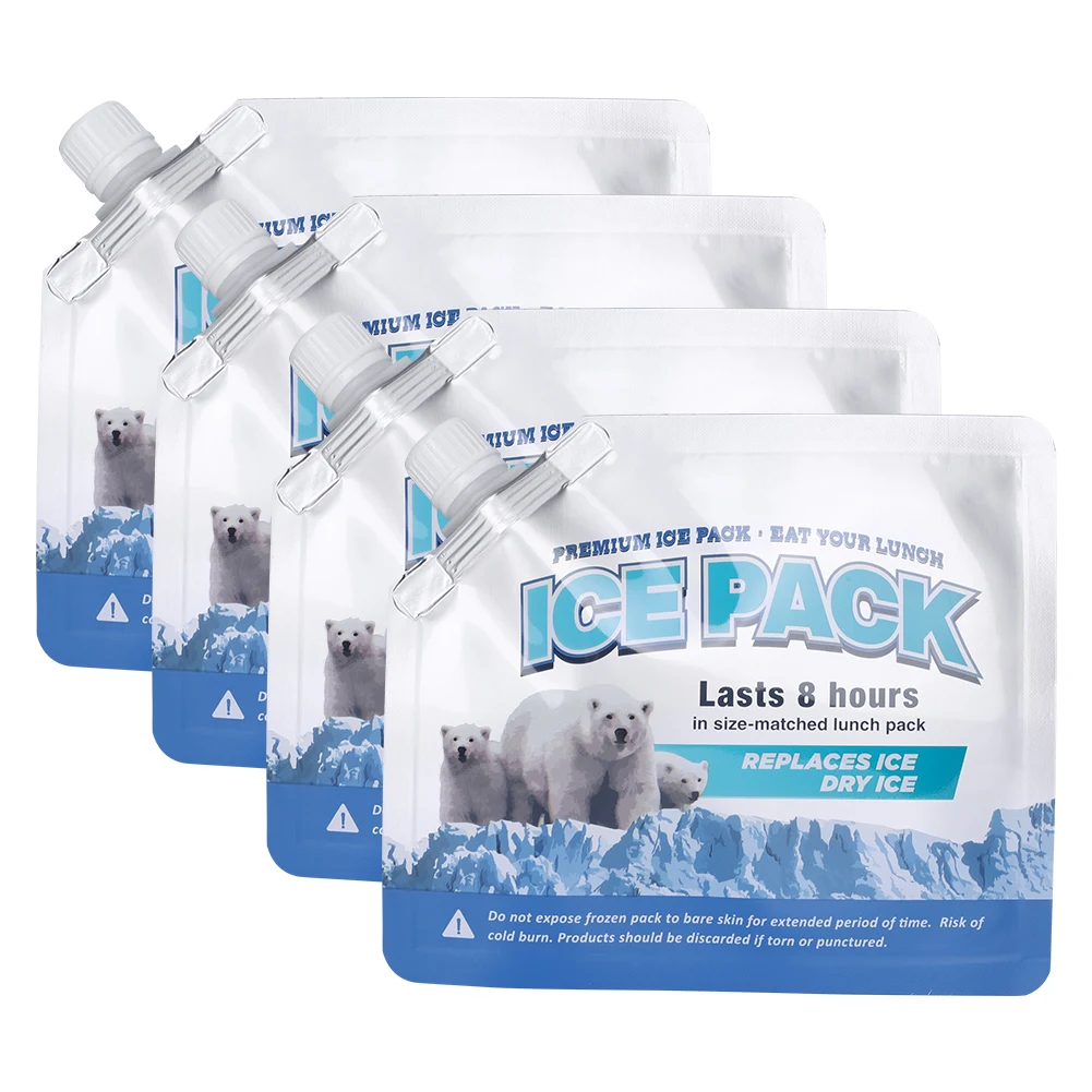 10/8/6/4/2PCS Gel Water Filled Ice Pack Up To 48 Hours Cold Freezer Packs Long Lasting Gel Ice Bag for Camping Fishing