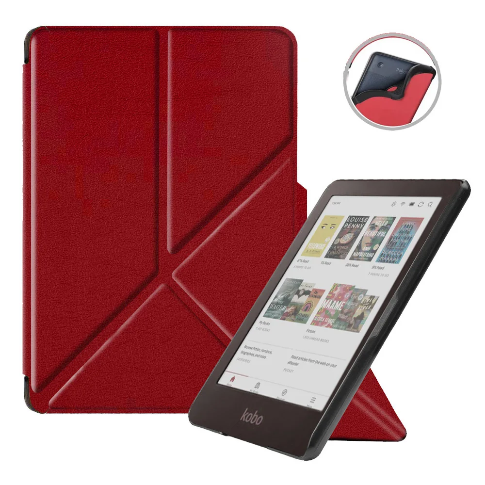 Elegant PU Leather Sleepcover for Kobo Clara Colour - Lightweight Auto Sleep/Wake Case