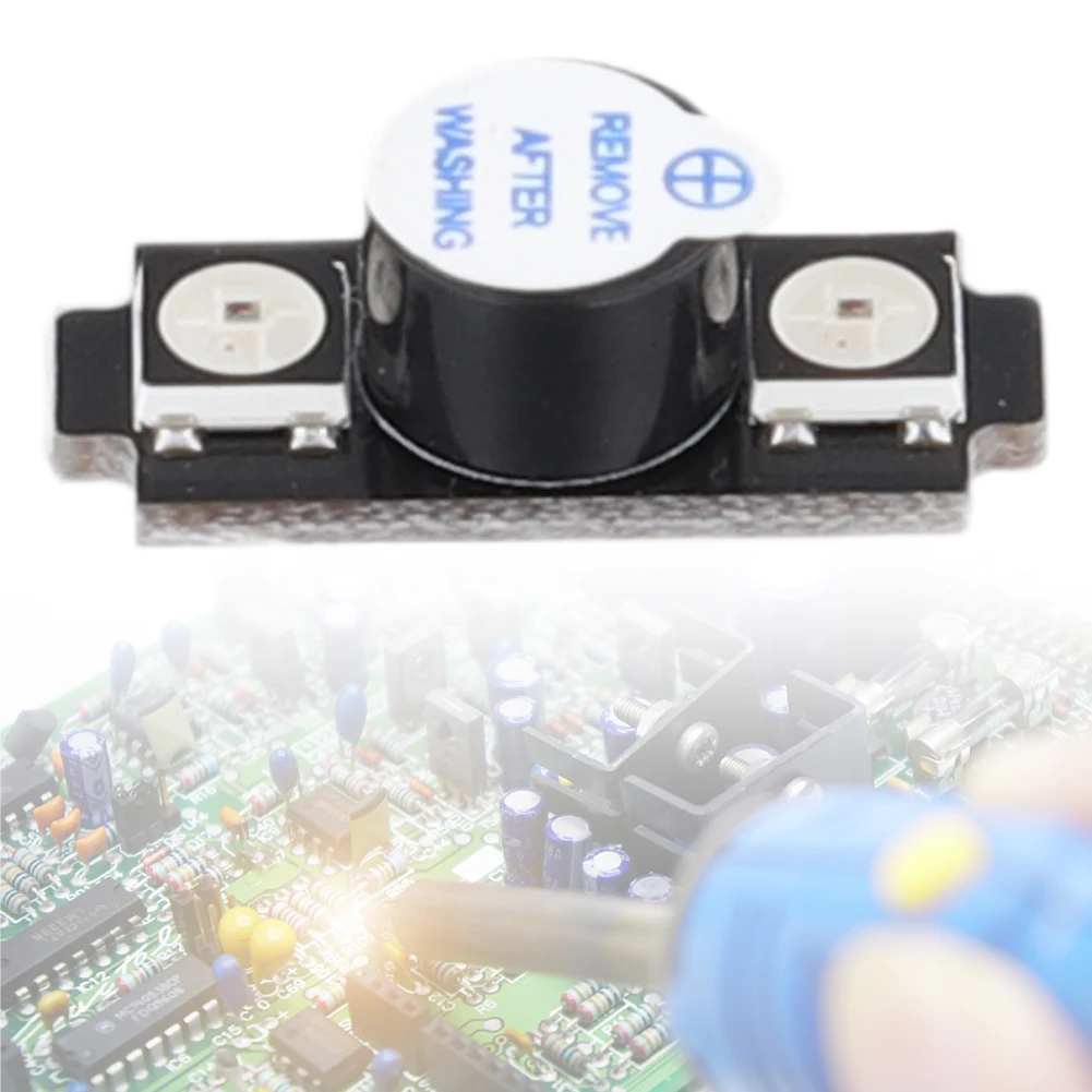 WS2812 5V Active Alarm Buzzer Colorful RGB LED Buzzer Sounder Beep Speaker for RC FPV Freestyle Drones Replacement DIY Parts
