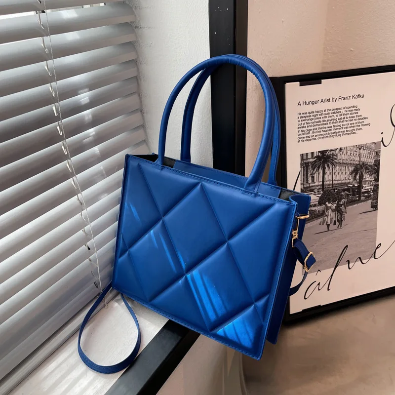 

New Spring Women Shoulder Bag Trendy Plaid Pu Leather Crossbody Bags Fashion Ladies Handbags Brand Designer Top Handle Bag