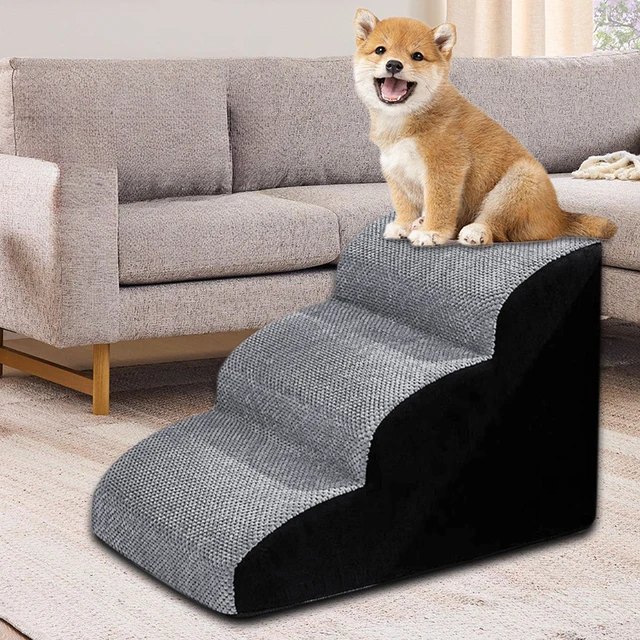 Pet Stairs & Ramp – 2/3 Step Washable Non-Slip Memory Foam Ladder for Dogs & Cats 2